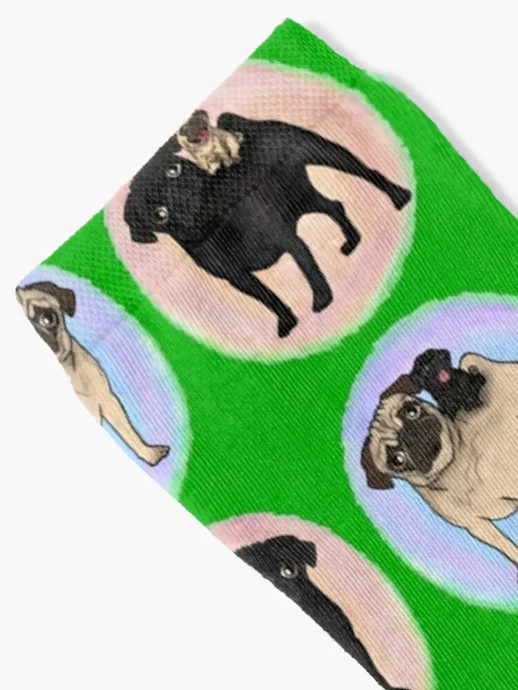 Puggyback Ride repeating circle pattern / print- alternative layout and colours Socks