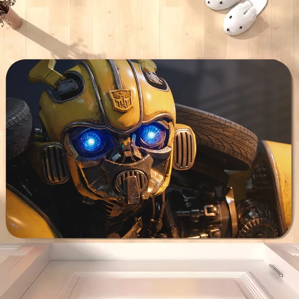 Film T-Transformers Movie B-Bumblebee Floor Mat Bedroom Kitchen Door Bath House Super Absorbent Foot Non-slip