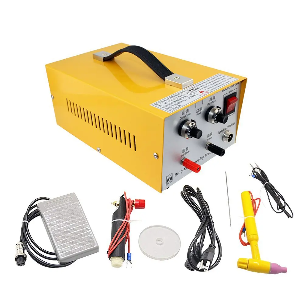 

220V/110V Jewelry Spot Welding Machine 30A Pulse Sparkle Spot Welder Portablewith Foot Pedal For Jewelry Gold Silver Platinum