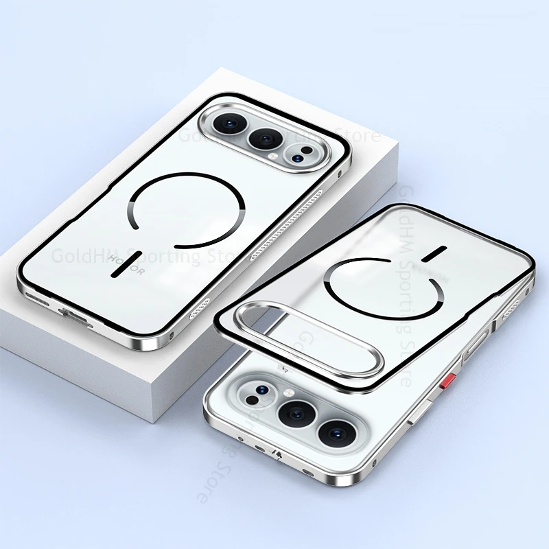 

Tempered Glass Phone Case For Honor 500 Pro Aluminium Alloy Bumper Cooling For Magsafe Magnetic Cover For Honor 500 Pro Fundas
