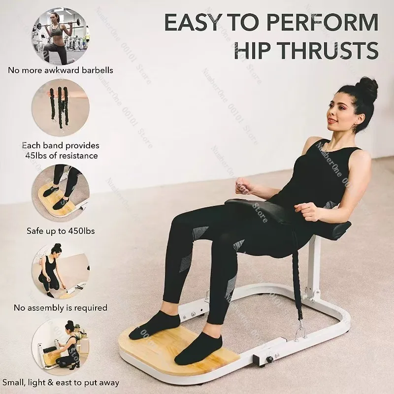 2026 Home Fitness Hip Thrust Trainer Glute Bridge Exercise Equipment Elastic Yoga Booty Lifter Resistance Workout Machine Women
