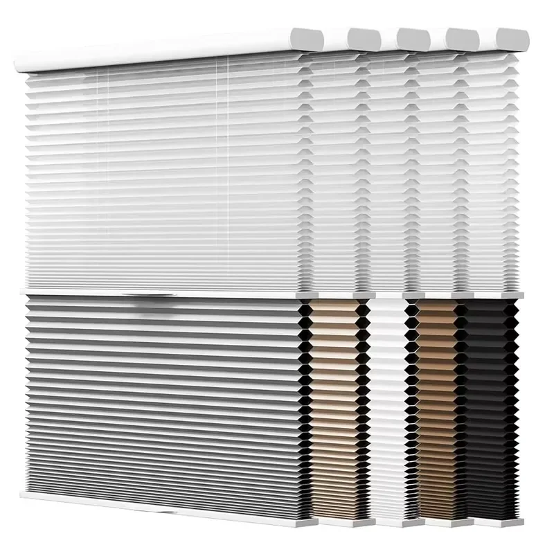 High End Battery Powered Day and Night Honeycomb Shades Easy Installation Cordless Operation with Remote Included