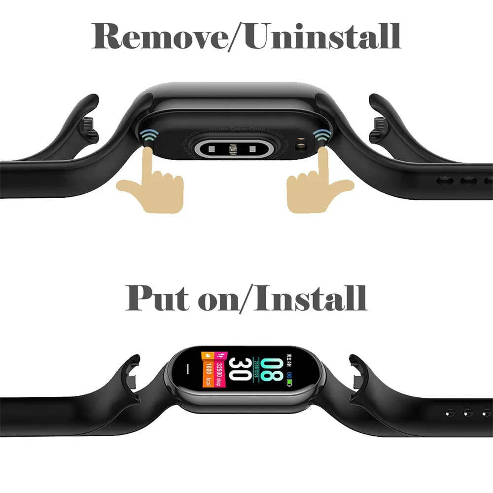 Sport Strap For Xiaomi Mi band 8-9 NFC Belt Replacement miband8 silicone Bracelet smart band 8 waterproof Watchbands Accessories image 6