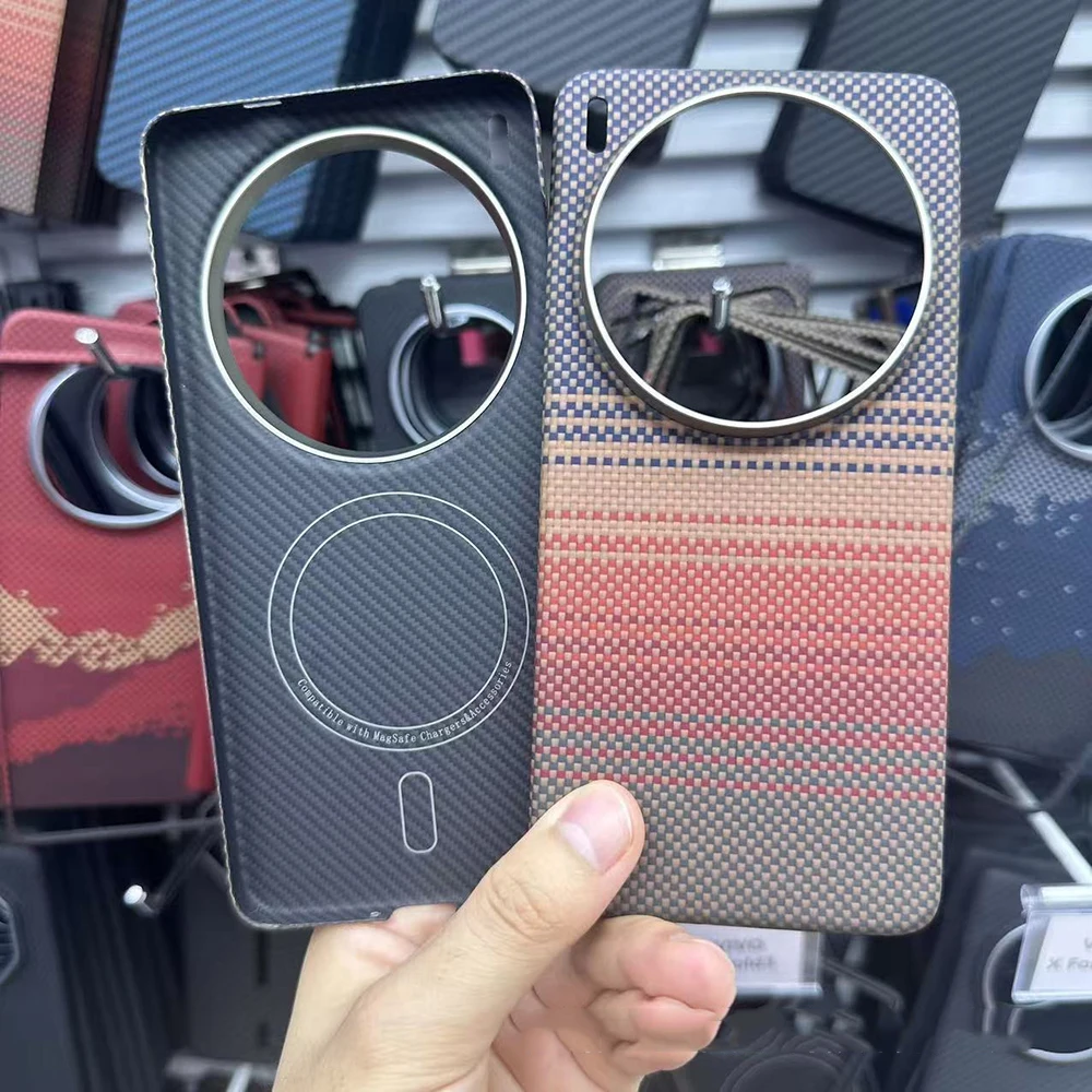 

Magnetic 600D Aramid Carbon Fiber Phone Case for VIVO X200 Ultra Magsafe Case Real Carbon Fiber Cover for VIVO X200Ultra Case