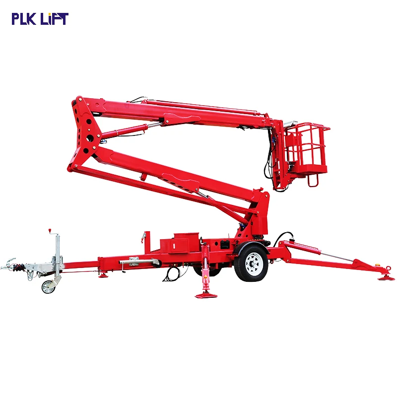 Aerial Access Equipment Articulated Cherrypicker Width Adjustable Boom Trailer with CE