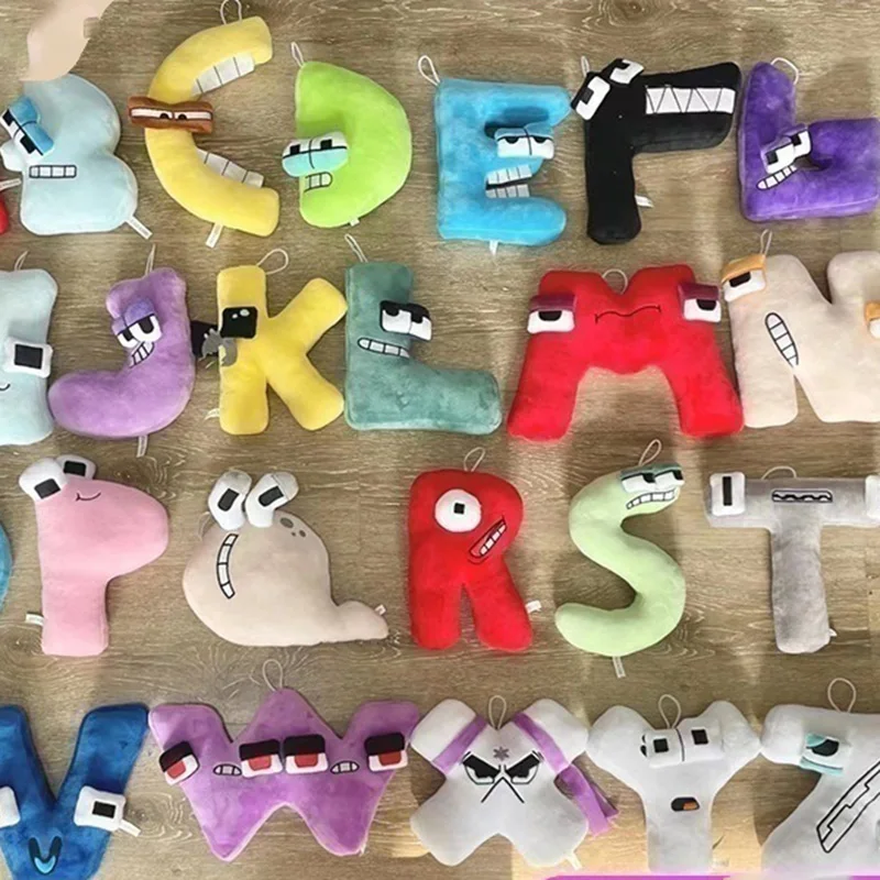 

Супермягкие плюшевые подушки в виде английских букв, детский подарок, куклы для просвещения, плюшевые фигурки для мальчиков и девочек