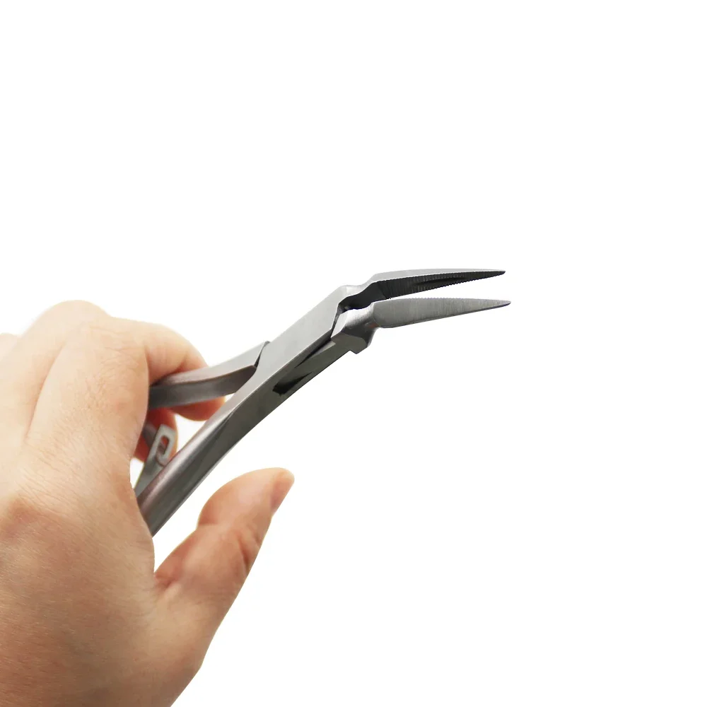 

Dental Tweezers 45° Residual Root Apex Forceps Extraction Clamp Pliers Dental Instrument