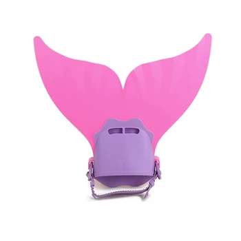 어린이용 인어 모노핀 수영 핀, 유니버설 핏 수영 코스튬, 인어 꼬리 수영 핀, 플리퍼 다이빙 핀 메가 