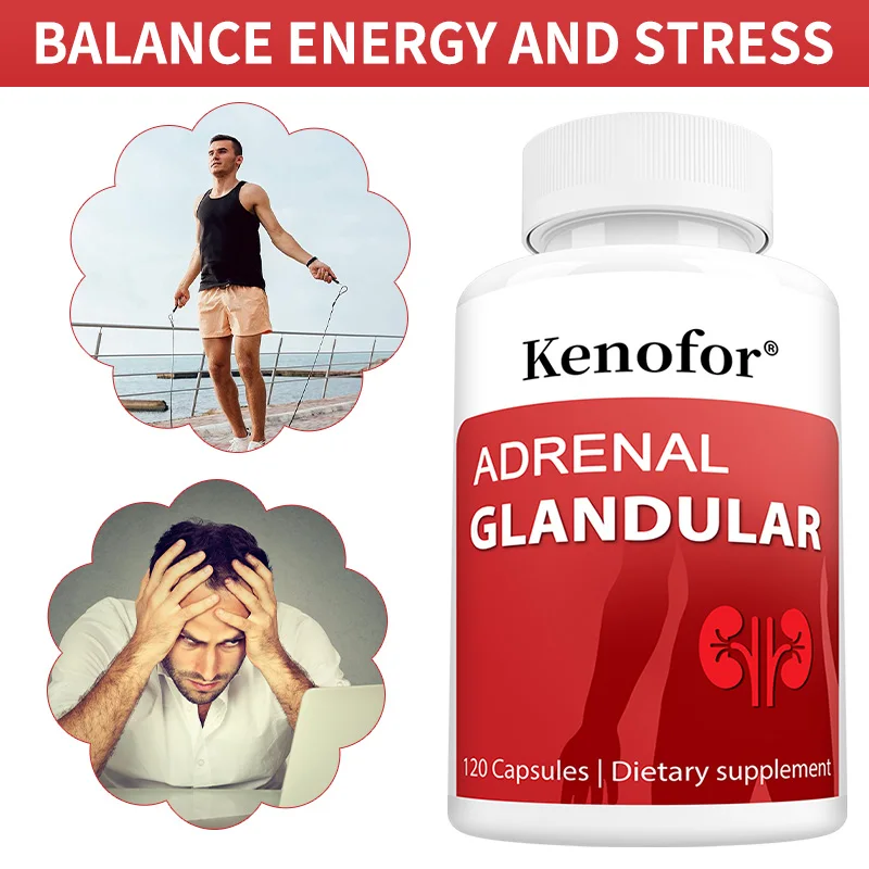 

Natural Adrenal Support Supplement, Daily Relaxation, Mood Calm, Focus & Vitality Support, Stress Defense Wellness Capsules