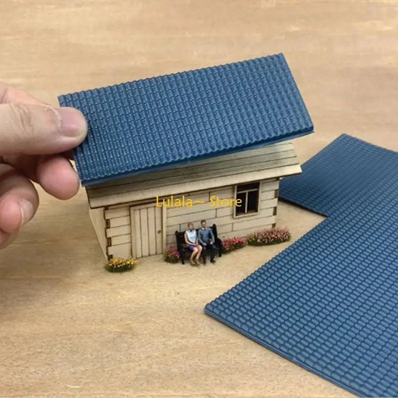 Y4QA 3PCS Simulation Miniature Roof Tiles for Architectural Model Sand Table Modeling