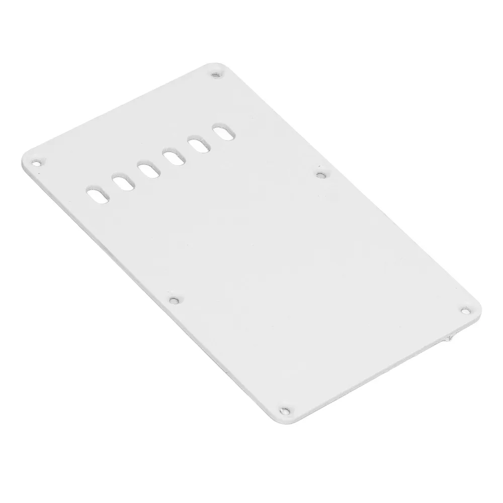 6 Holes Electric Guitar Back Cover Plate PVC With Screws Guitar Pickguard Backplate White/Black/Beige Guitar Parts Back Plate