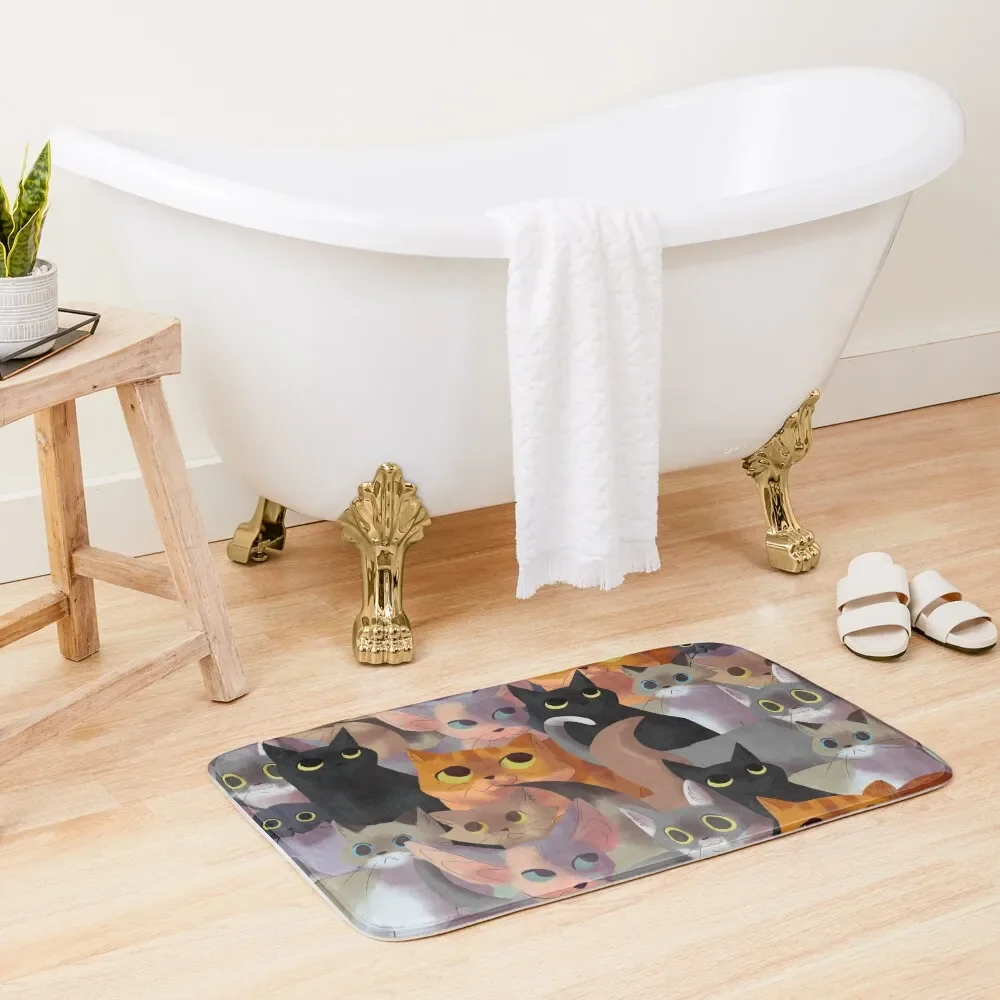 

Lotsa cats Bath Mat Bathroom Carpets Bathroom Absorbent Quick Dry Toilet Accessories Bathroom Mat