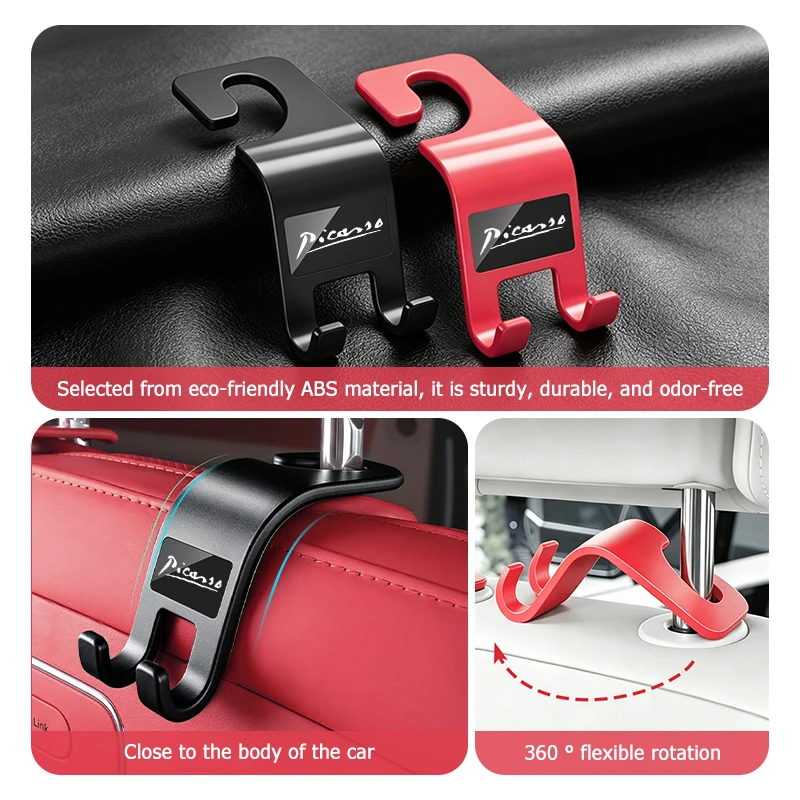 Car Seat Back Hook Mobile Phone Bracket Handbag Hanger Interior Accessories For Citroen Nemo Picasso VTS Xsara C1 C2 C3 C4 C4L - view 2
