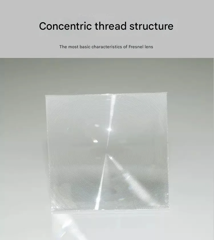 

Fresnel lens 50X50mm solar outdoor fire projector acrylic material