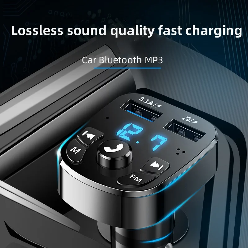 Car Bluetooth MP3 Player Single Port Fast Charging Hands Free Call Usb Flash Drive Plug And Play Bluetooth Receiver