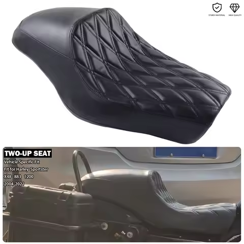 Two-Up Seat Rider Saddle Driver Passenger Pillion For Harley Iron 883 Low 883L Sportster 1200 Nightster Custom SuperLow Roadster