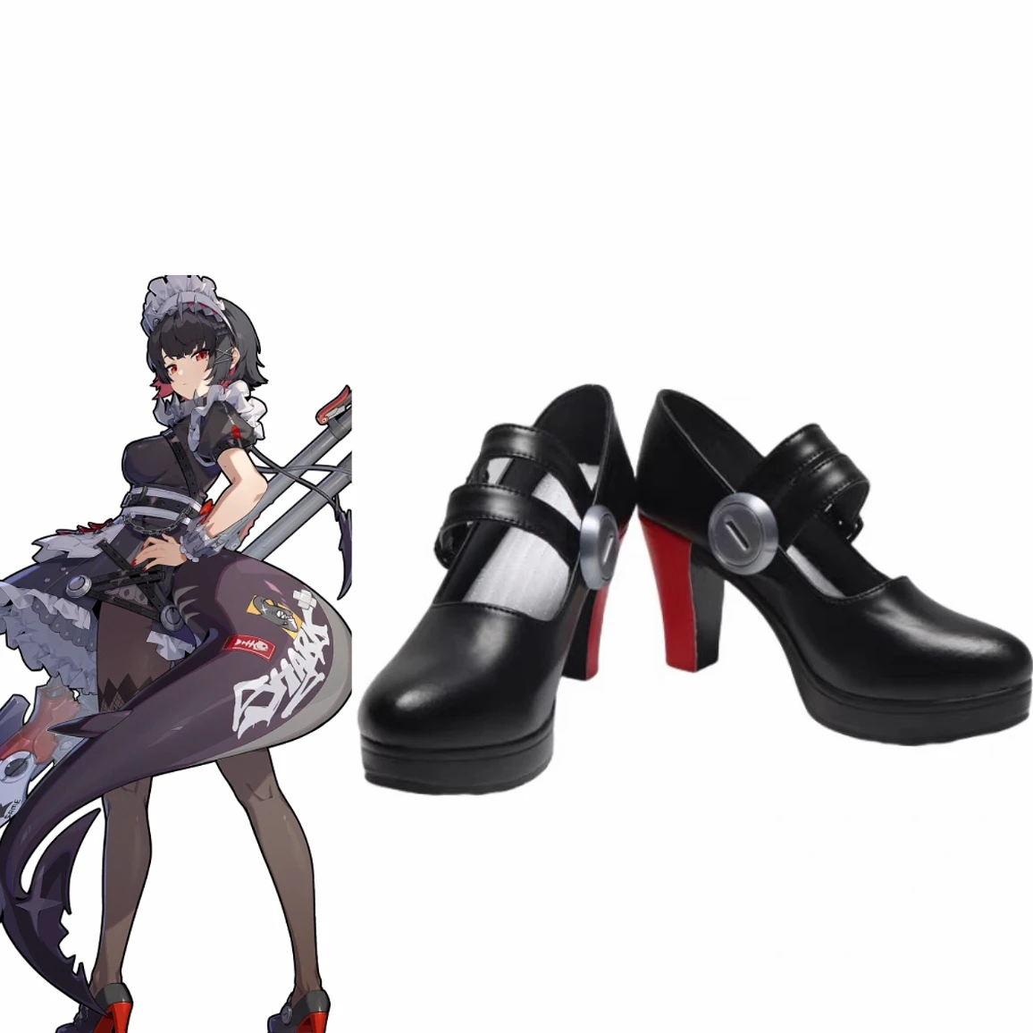 

Zenless Zone Zero Ellen Joe Cosplay Shoes High Heel Boots Custom Made Any Size