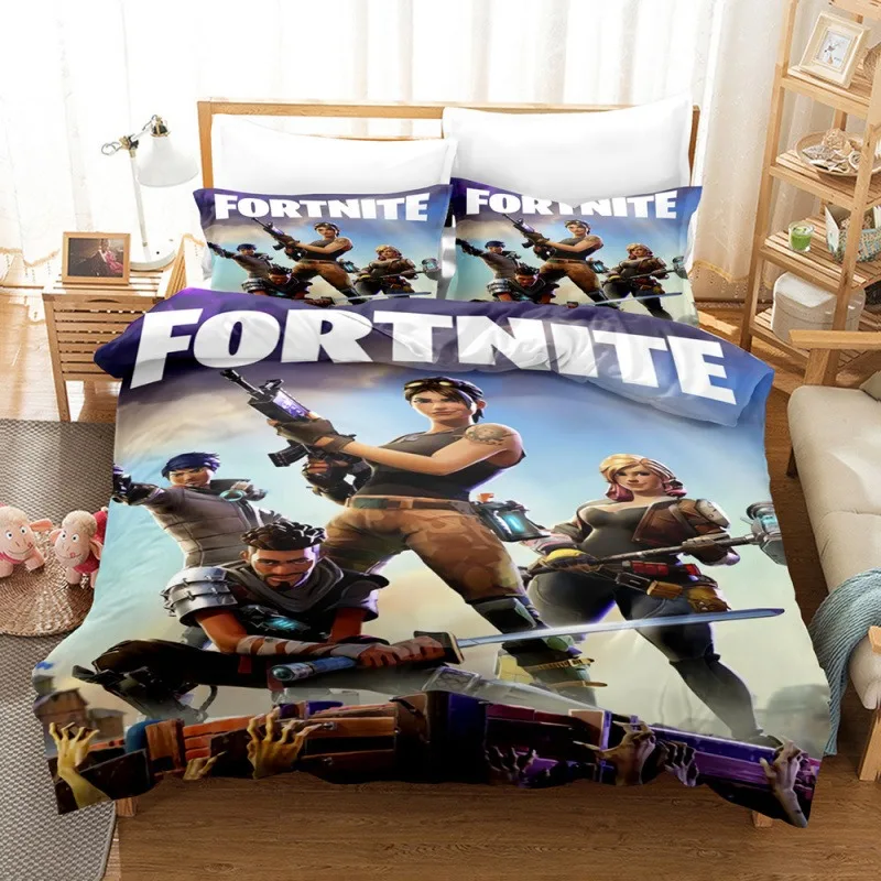 3D printed F-fortnite Bedding Sets,exquisite Anime bed supplies set duvet cover bed comforter set bedding set