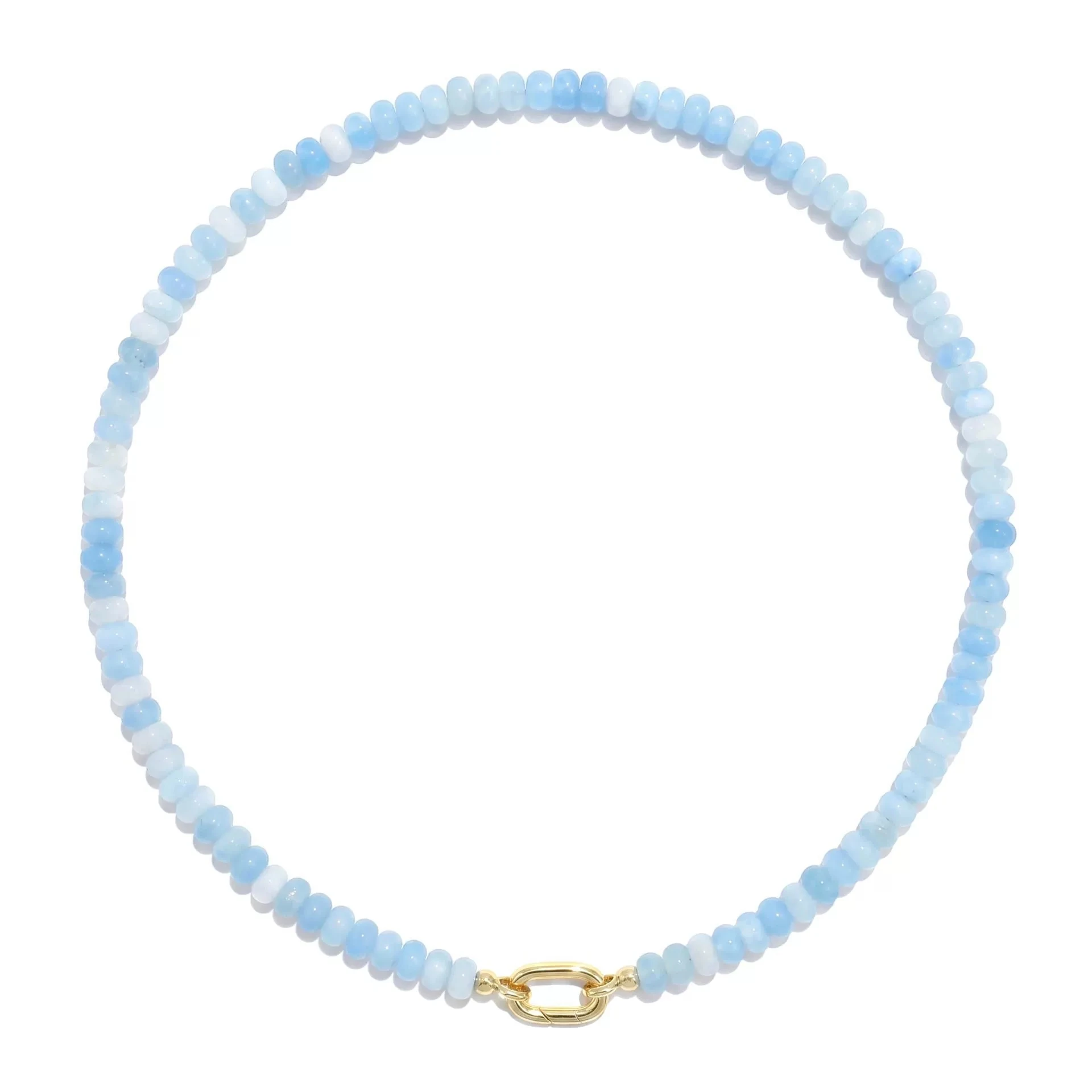 Colorful Stone Beaded Necklace Natural Gemstone Bead Choker Necklaces Boho Summer Beach Layering Necklace Jewelry Gift for Women