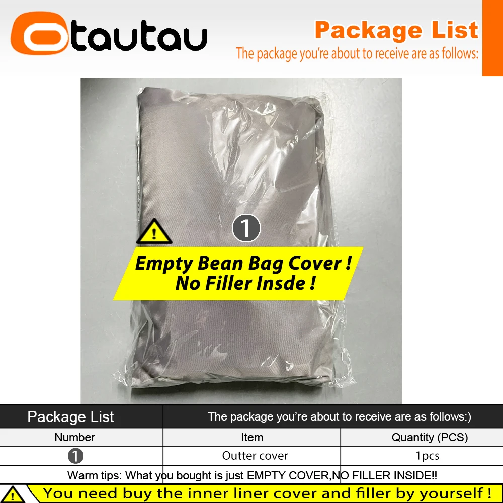 OTAUTAU Children Outdoor Bean Bag Cover SF093【No Filler Inside! You Need To Buy Filler By Yourself !】