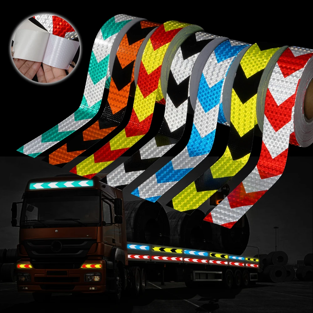 3 Meters Reflective Sign Tape Warning Safety Sticker for Car Bumper Trunk Reflector Hazard Tape Motorcycle Accessories