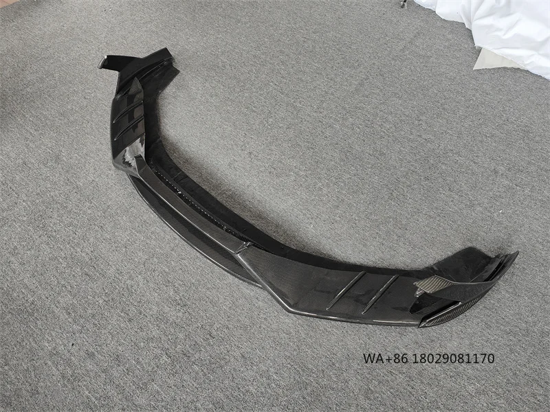 M-style Carbon Fiber Front Lip Front Corner Three Piece Set for LP580 LP610 Body Kit