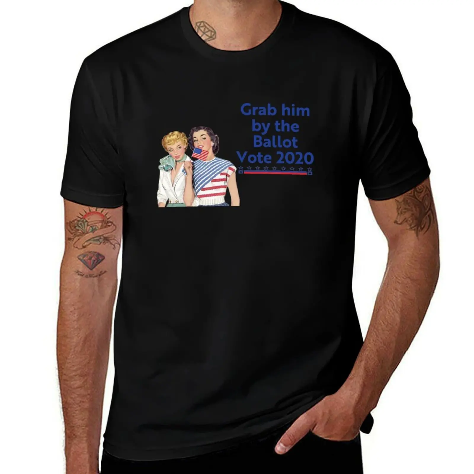 Grab Him By The Ballot T-Shirt Classic Basic Casual T-Shirt