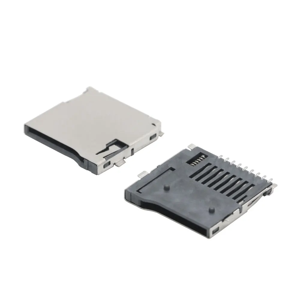 10PCS 9Pin Micro SD Card Slot Connectors TF Card Deck Fit for Phone Tablet Vehicle Navigation The Pop-up