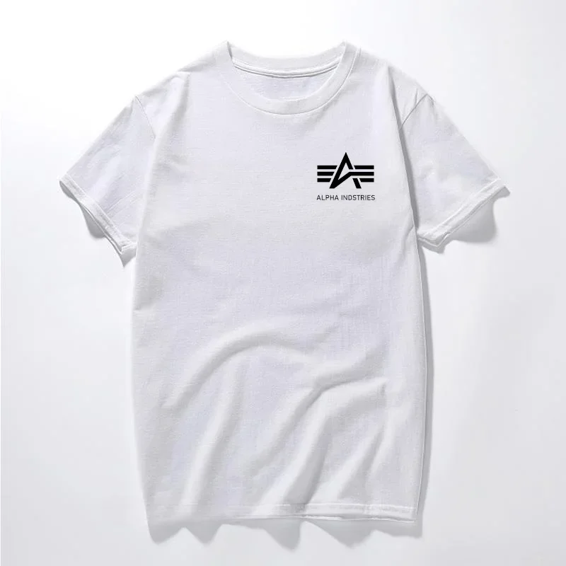 Alpha Industrial casual hip hop fashion street wear trend summer men and women universal round neck short sleeve T-shirt