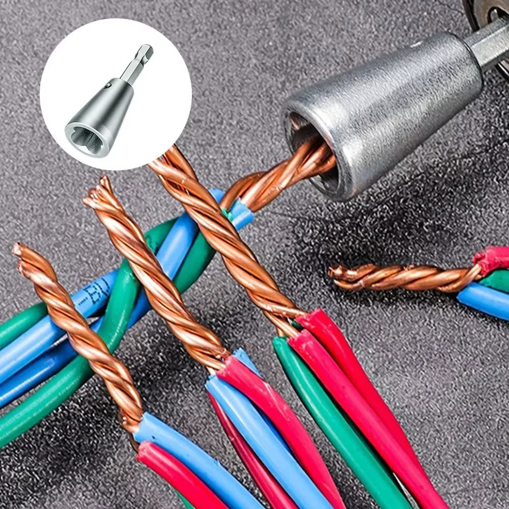 Herramientas de torsión de alambre, artefacto de electricista de torsión rápida para controladores de taladro eléctrico, dispositivo de Cable conector trenzado, multiherramienta, 1 ud.