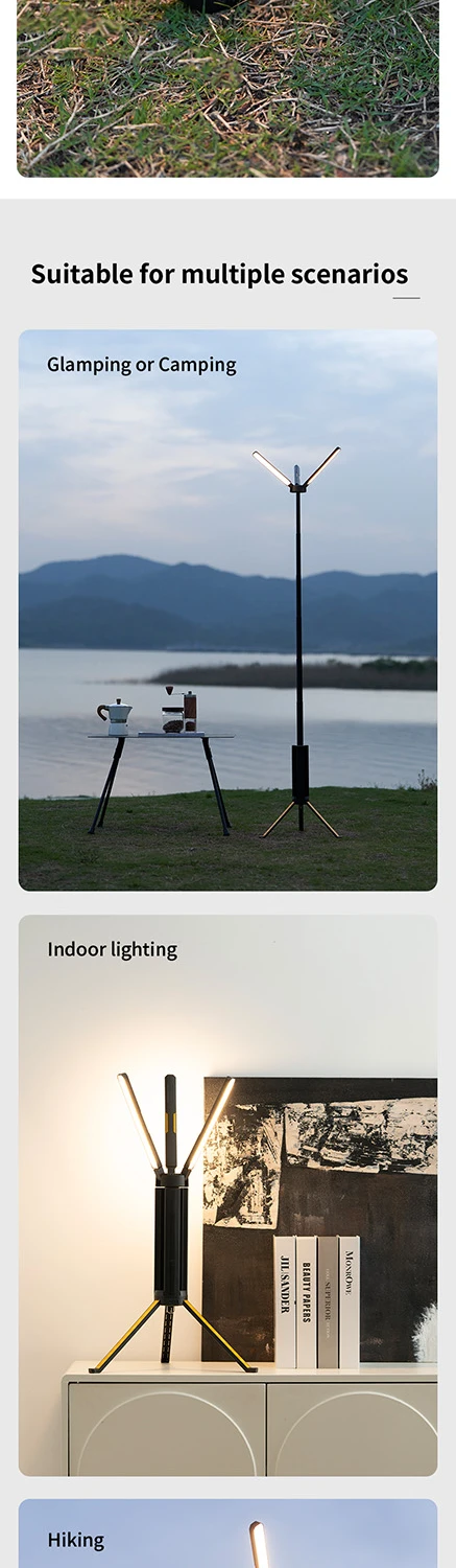 Rechargeable Camping Light 15600mAh, Telescopic Collapsible LED Lantern, Waterproof Tent Lamp Flashlight for Hiking Fishing