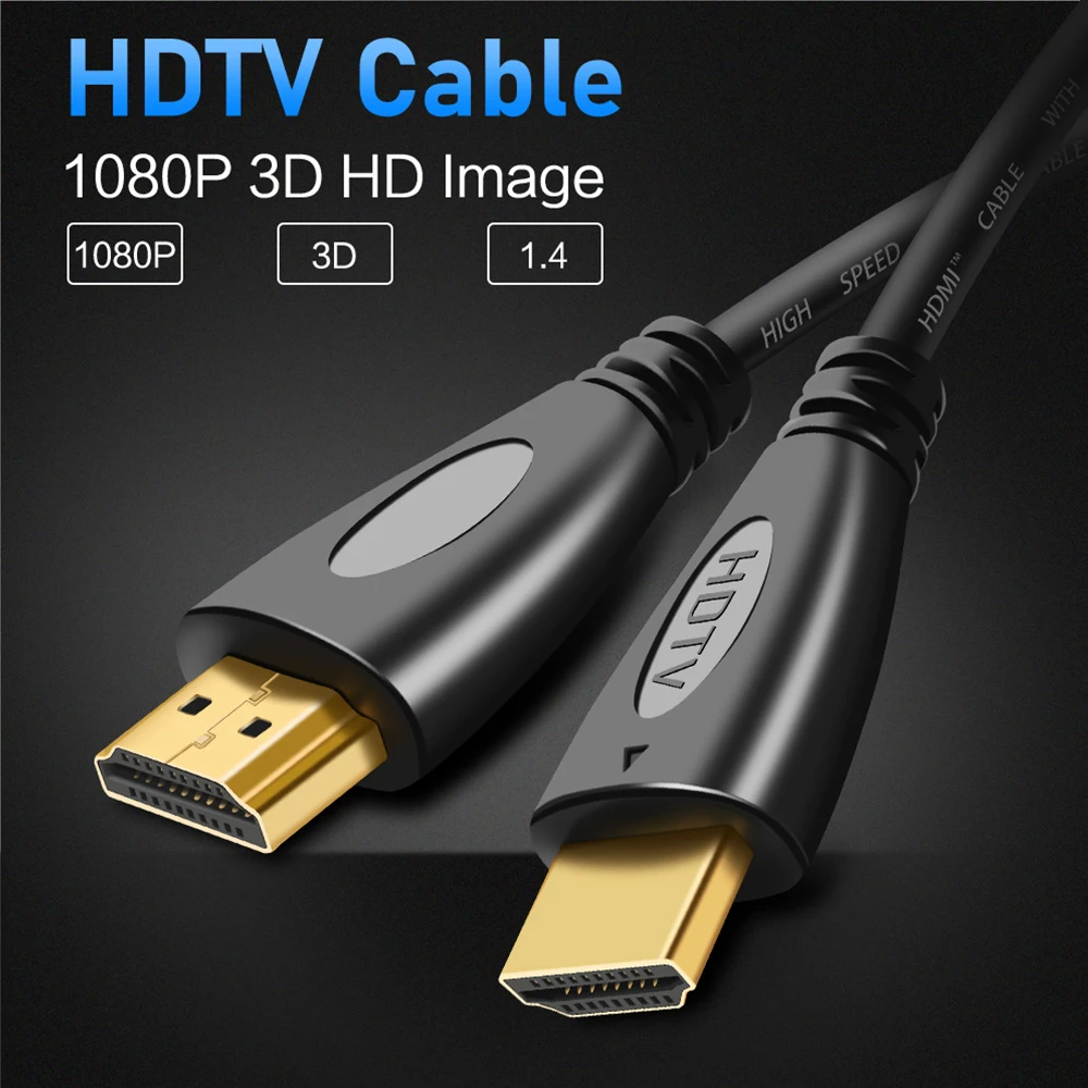 Przenośny kabel audio wideo HD1.4 0,5 m z obsługą 4K 1080P 3D do laptopa, komputera stacjonarnego Xbox PS3 DVD HDTV Set-top Box Monitor Projektor