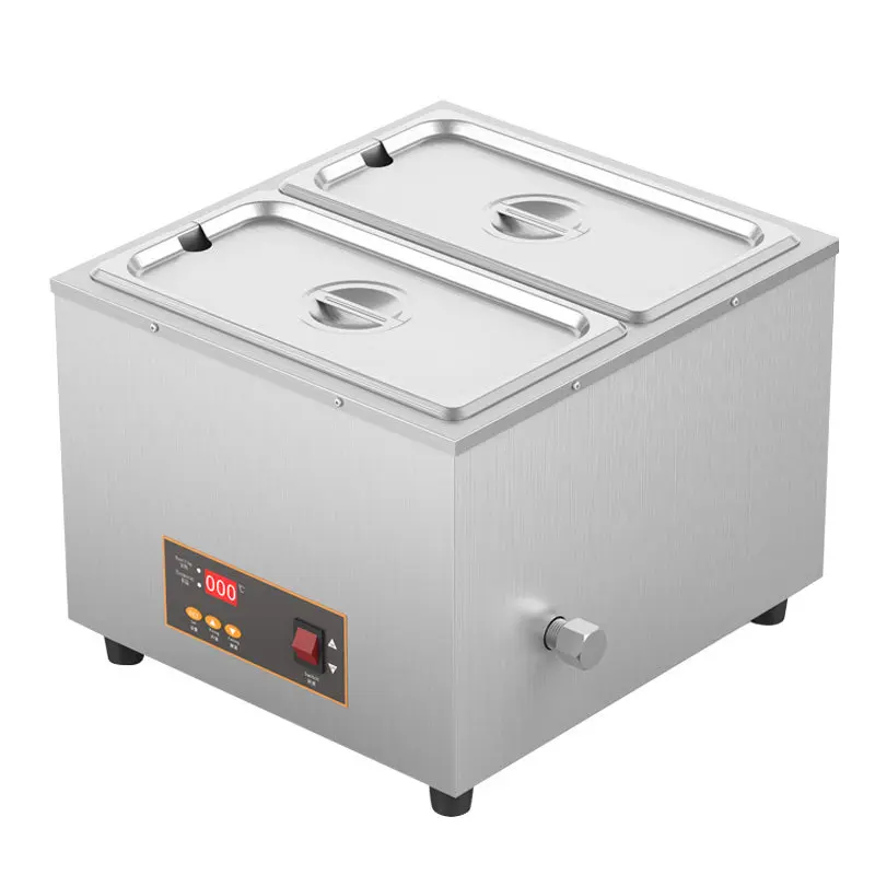Stainless Steel Chocolate Warmer Melter Commercial Chocolate Melting Machine Double Pot Cheese Tempering Machine