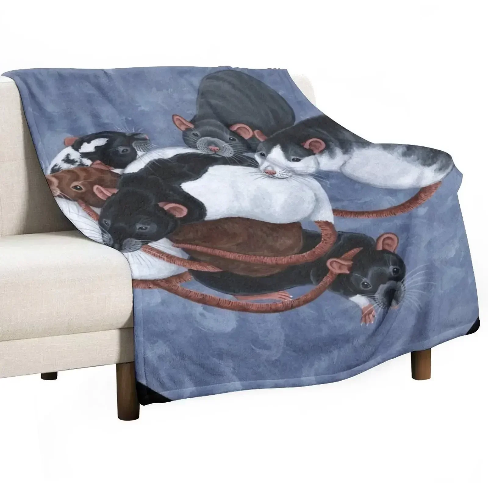 

Rat Pile Throw Blanket Soft blankets ands Luxury Brand Blankets