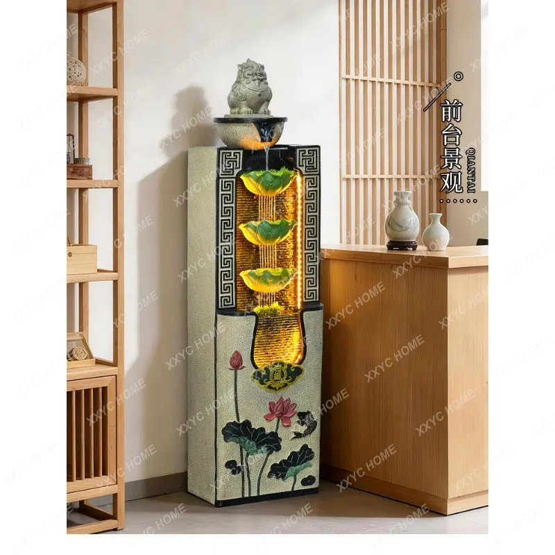XXGenerating wealth, flowing water ornament, circulating water, Zen charm decoration, floor-to-ceiling fountain landscape