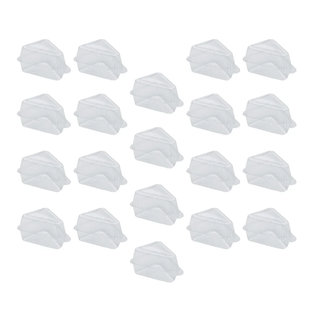 

25Pcs Transparent Triangle Cake Slice Containers Food Grade Small Cheesecake Boxes for Weddings Birthday Parties Pie Holders