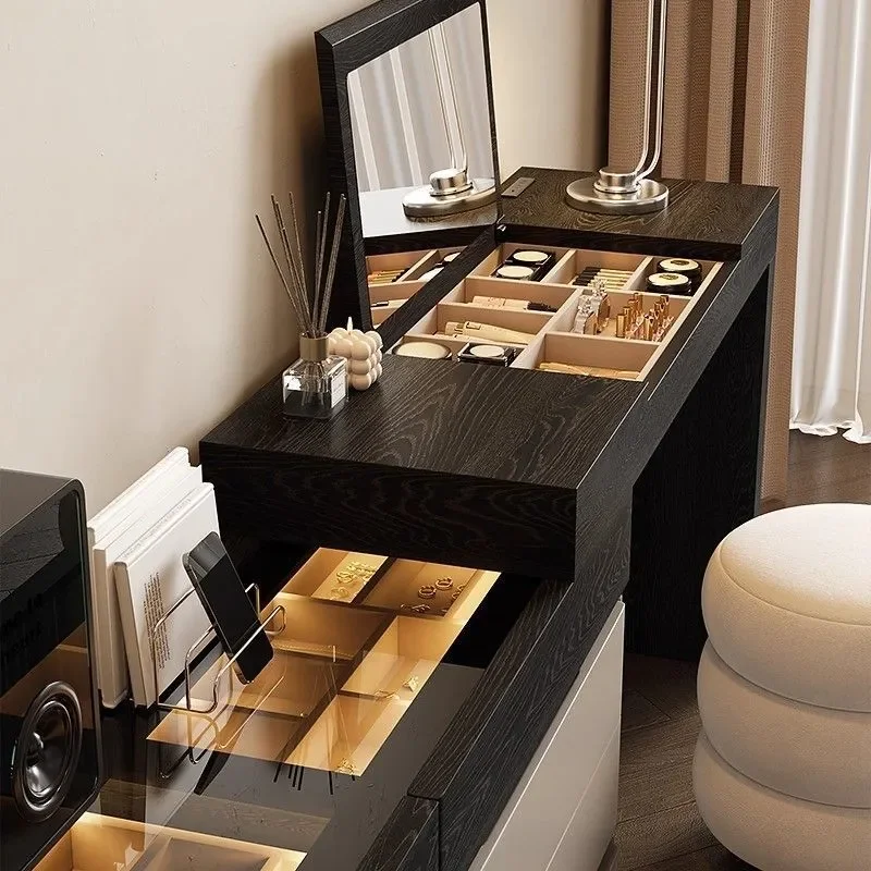 Solid Wood Dresser ENF Italian Style Bedside Storage Chest Integrated Bedroom Simple Flip Dresser