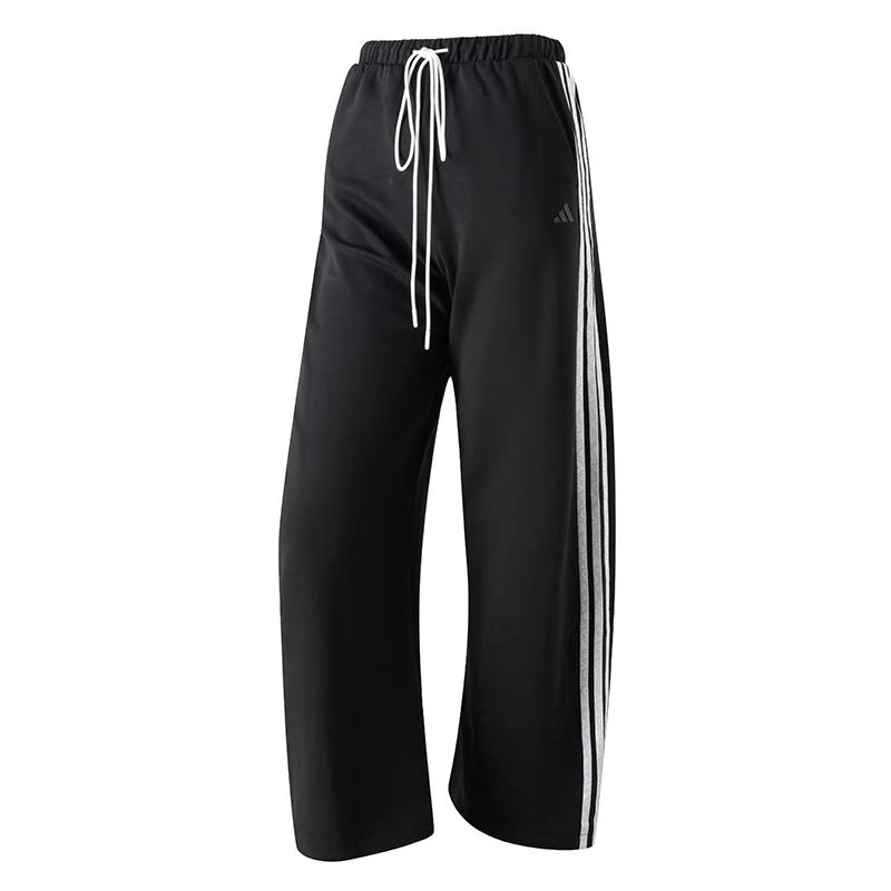 Adidas Women's Three-Stripe Cool Loose Casual Sports Pants with Barrel-Shaped Legs KX6702