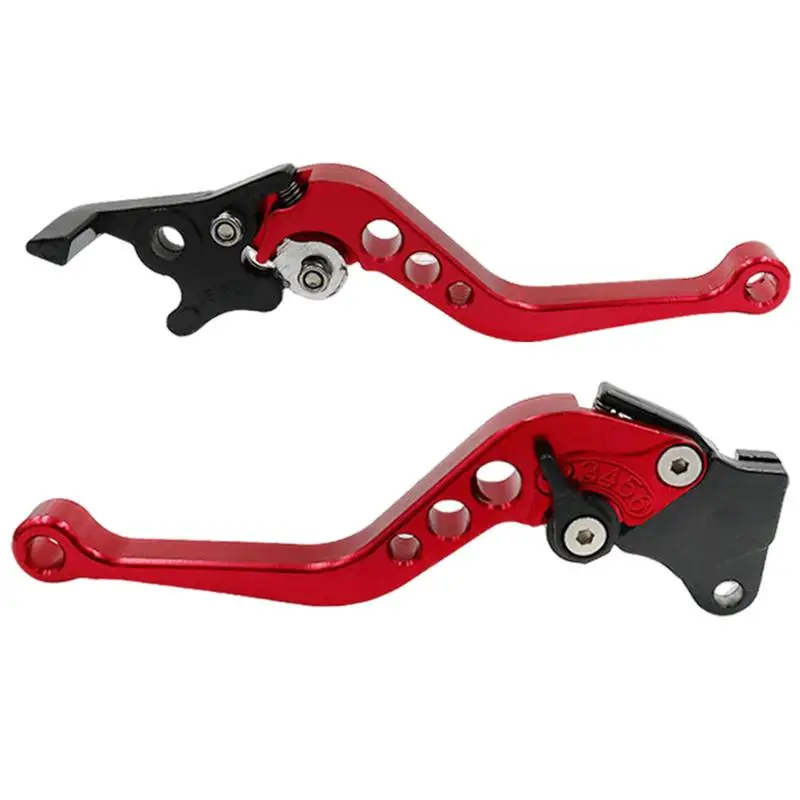 Motorcycle Brake Handle 2pcs Motorbike Brake Lever Adjustable Aluminum Handlebar Brake Lever Rust-Proof Enhanced Aesthetics