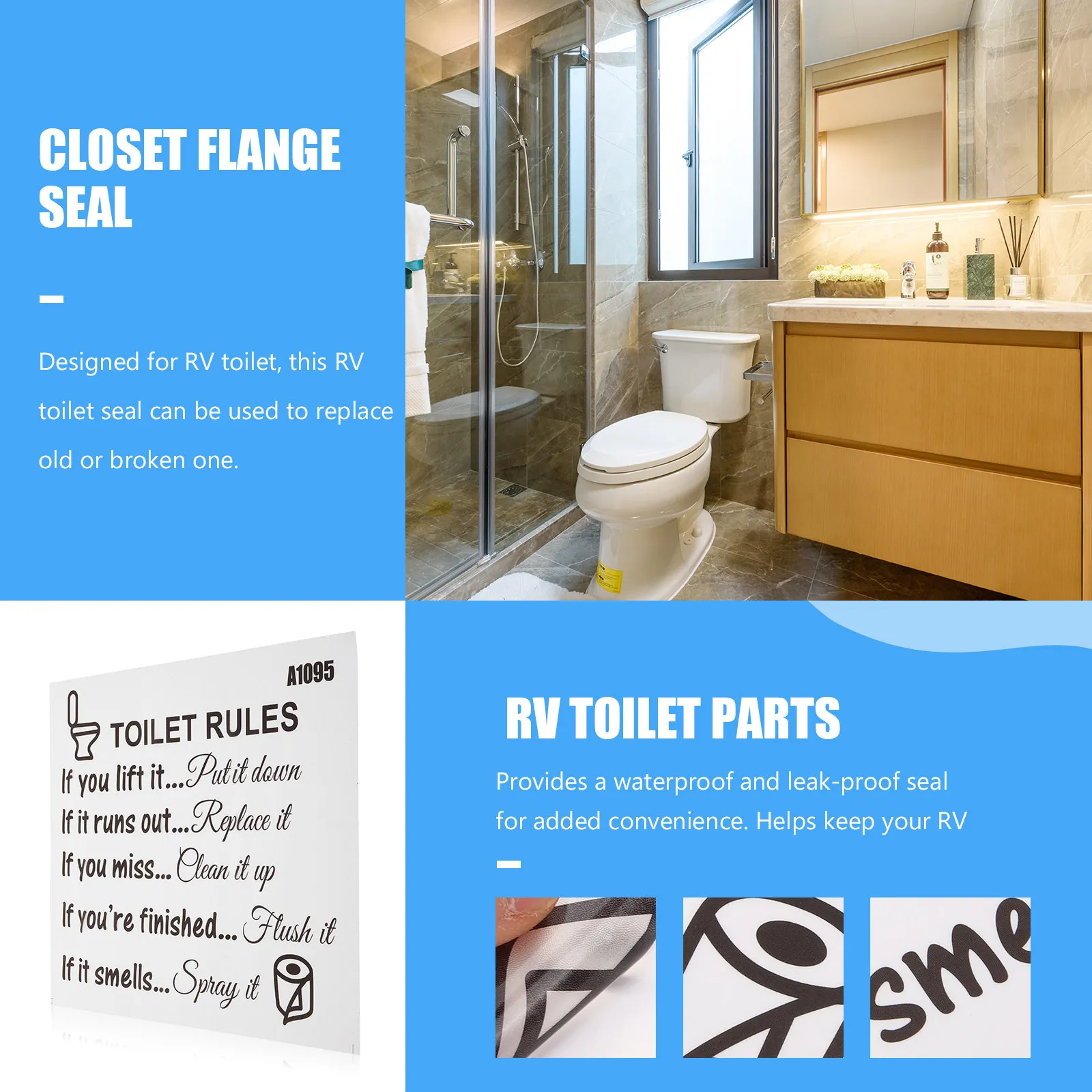 

Комплект для ремонта уплотнительного фланца туалета: силиконовая прокладка для автодомов, надежная фиксация для чистоты и эффективной работы