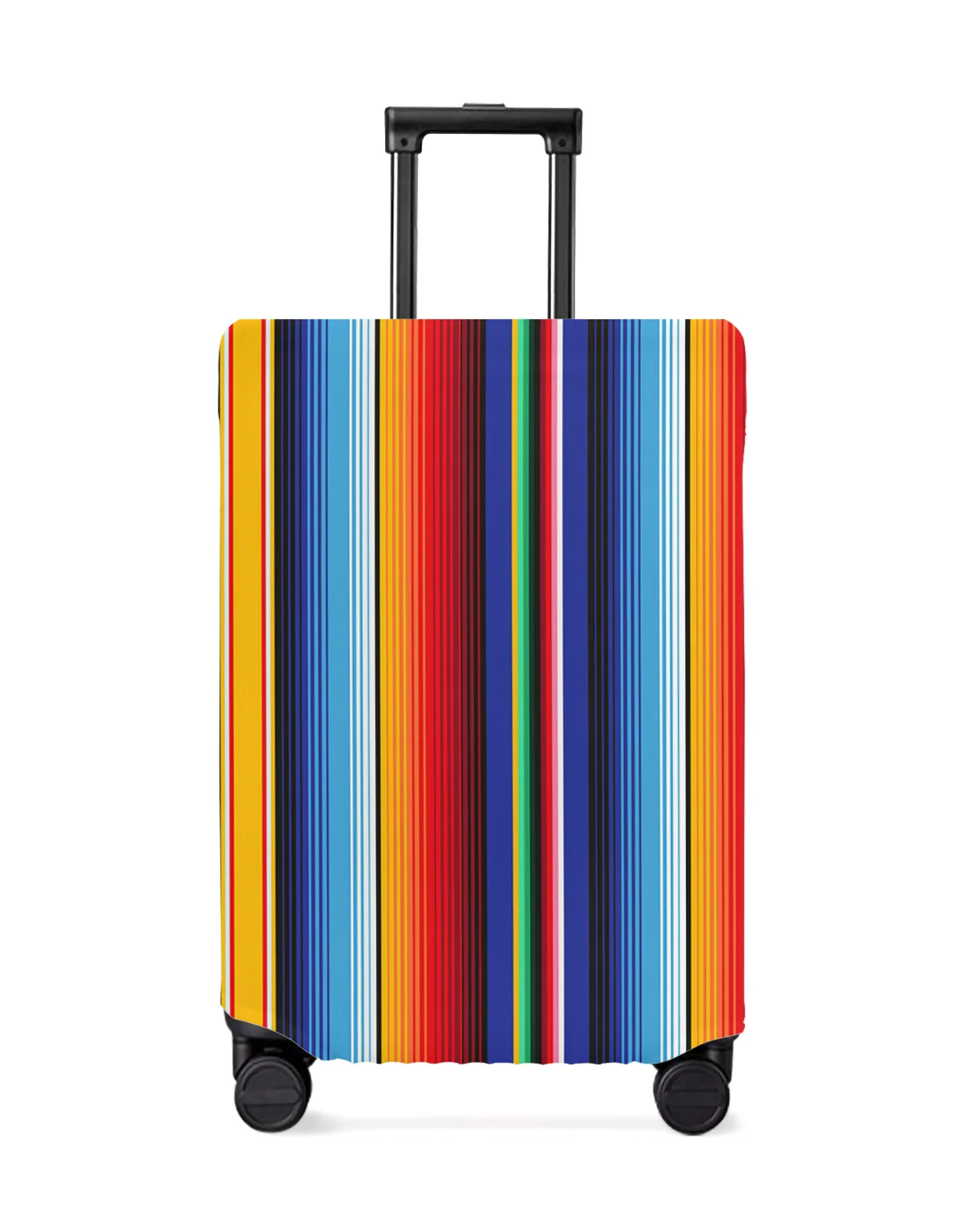 

Colorful Mexican Stripes Luggage Cover Stretch Suitcase Protector Baggage Dust Case Cover for 18-32 Inch Travel Suitcase Case