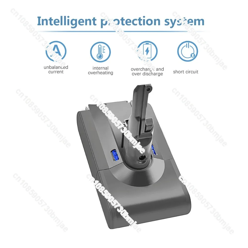 Imagem -04 - Bateria Recarregável Li-ion para Aspirador Portátil Dyson v8 21.6v 6000mah