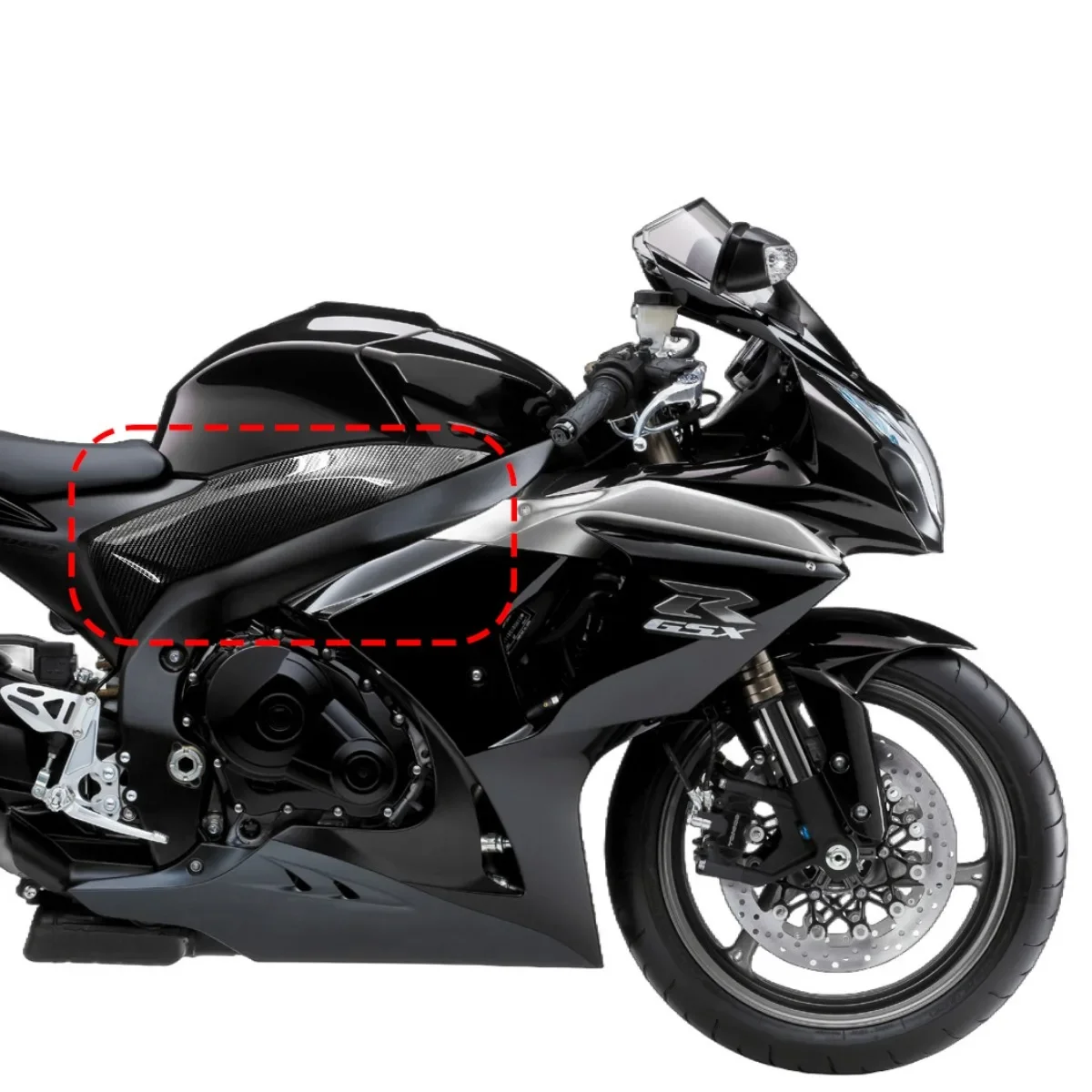 Carbon Fiber Pattern Gas Tank Side Cover Fairing Accessories for suzuki gsxr1000 gsx-r 1000 gsx-r1000 gsx r1000 K9 L1 L6 2009 16