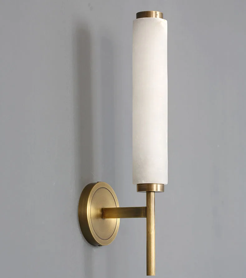 Natural Marble LED Wall Lights Black Gold Copper Foyer TV
