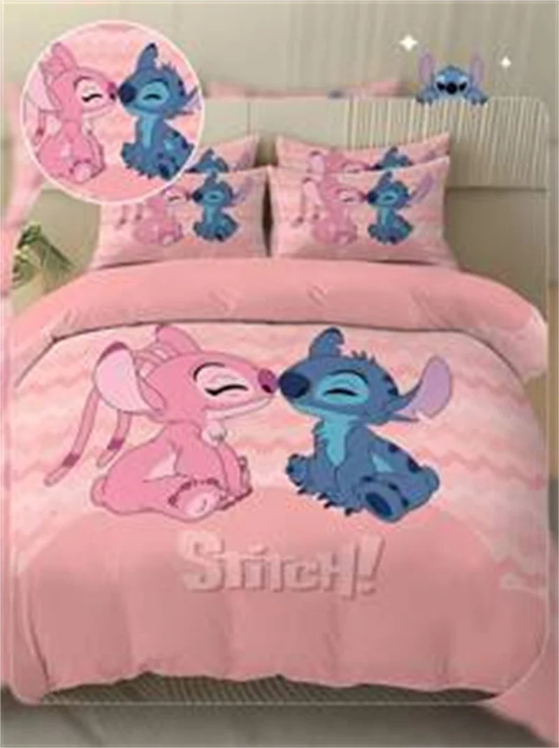 

Набор пододеяльников Stitch Angie, постельное белье с героями мультфильмов, удобное одеяло в мультяшном стиле, комплект пододеяльников для спальни, девочек-подростков