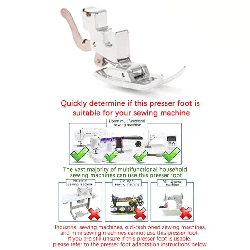 2Pcs Stitching Foot Holder Universal Presser Foot And Snap On Low Shank Adapter For Sewing Machine Quilting Stitching Foot view 3