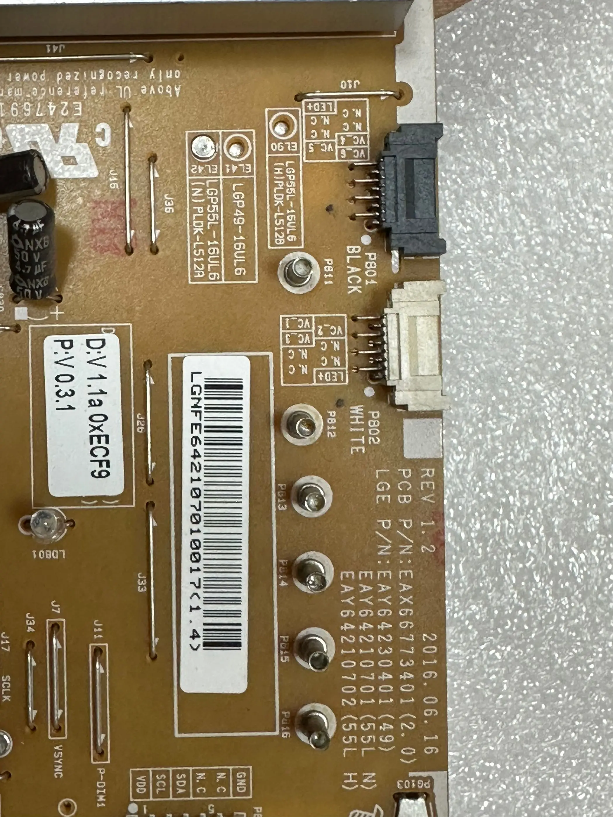 เดิม49UH6500 49UH770V 49UH652T 55UH650V 55UH668V 55UH661V EAX 66773401   ดินครับ 64210701   แอลจีพี55L-16UL6