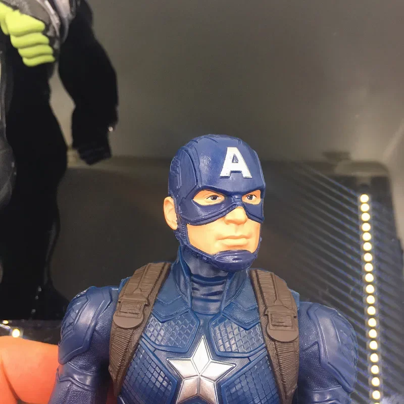 In Stock Anime 12 Inch Joint Movable Hulk Captain America Doll Figurine Desktop Ornament For Boys' Surprise Birthday Gift - view 5