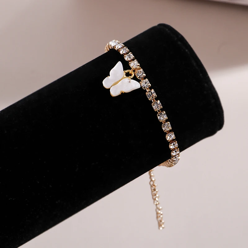 Aihua Neue Glänzende Kubische Tennis-Ketten-Schmetterlings-Armbänder für Frauen Sommer Strand Verstellbare Armbänder Geburtstagsparty-Schmuck – Detail 19