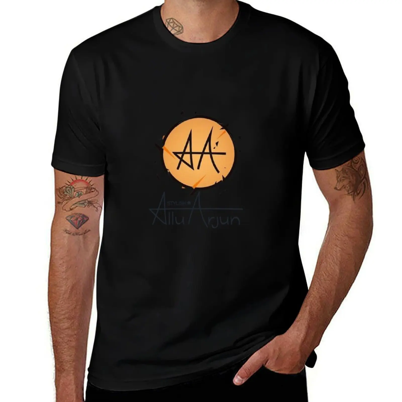 ALLU ARJUN AUTOGRAPH T-Shirt Big Size Crew Neck T-Shirt